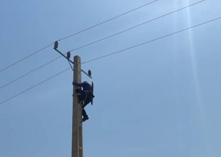 اصلاح روشنایی معابر و شبکه توزیع برق هفت روستای حاجی آباد